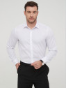 Chemise classique unie pour homme - Blanche