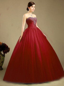 Robe Bustier Majestueuse - Rouge