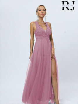 Robe de Soirée Elégante Coupe Empire