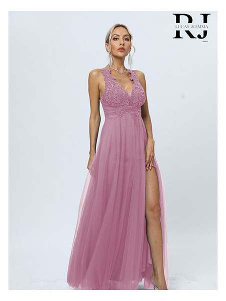 Robe de Soirée Elégante Coupe Empire