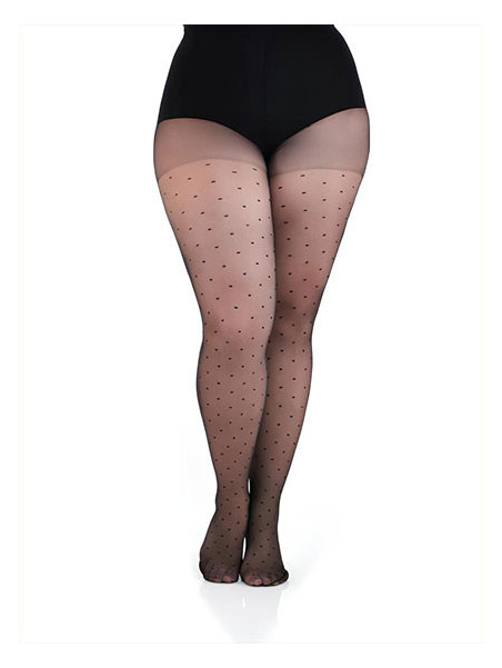 Collant fantaisie à pois