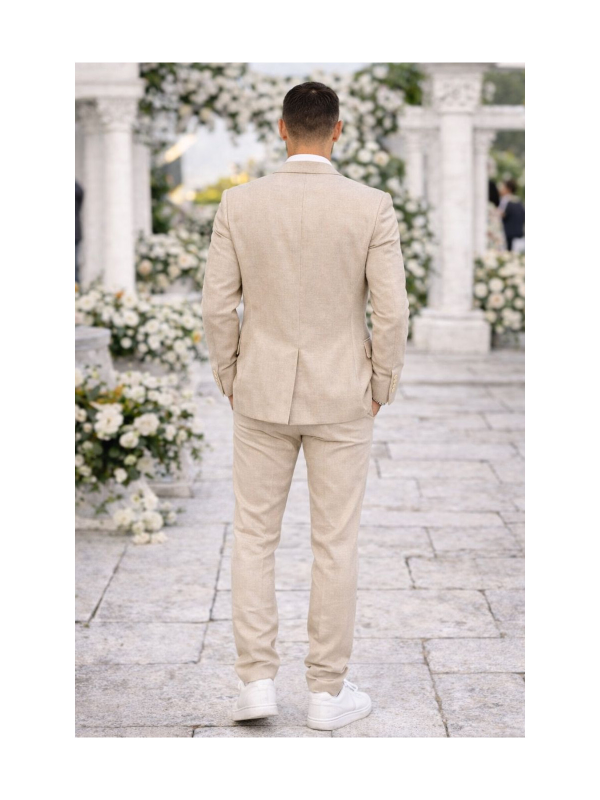 Costume homme beige 3 pièces